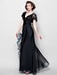 cheap Mother of the Bride Dresses-Sheath / Column V Neck Floor Length Lace / Georgette Mother of the Bride Dress with Sequin / Lace / Ruched by LAN TING BRIDE®