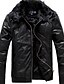 cheap Men&#039;s Outerwear-Men PU/Faux Leather Outerwear , Without Lining