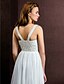 abordables Vestidos de novia-Vestidos de novia Hasta el Suelo Corte A Sin Mangas Escote Cuadrado Gasa Con 2023 Vestidos de novia