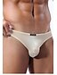 cheap Men&#039;s Exotic Underwear-Men&#039;s Briefs 1 PC Underwear Solid Colored Silk Nylon Super Sexy White Black Khaki M L XL