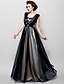 cheap Mother of the Bride Dresses-A-Line Square Neck Floor Length Tulle Mother of the Bride Dress with Beading / Appliques by LAN TING BRIDE®
