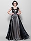 cheap Mother of the Bride Dresses-A-Line Square Neck Floor Length Tulle Mother of the Bride Dress with Beading / Appliques by LAN TING BRIDE®