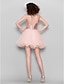 cheap Special Occasion Dresses-Ball Gown Sparkle &amp; Shine Dress Homecoming Cocktail Party Short / Mini Sleeveless Sweetheart Tulle with Crystals Beading Sequin 2023