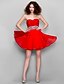 cheap Prom Dresses-A-Line Homecoming Prom Dress Sweetheart Neckline Sleeveless Short / Mini Chiffon with Criss Cross Beading 2020