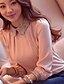 voordelige Damesblouses en -shirts-Dames Blouse Effen Tops Overhemdkraag Wijn Zwart Roze