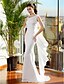 cheap Wedding Dresses-Mermaid / Trumpet Straps Sweep / Brush Train Satin Chiffon Made-To-Measure Wedding Dresses with Criss-Cross by LAN TING BRIDE®