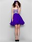 cheap Special Occasion Dresses-A-Line Sweetheart Neckline Short / Mini Chiffon Cocktail Party Dress with Beading by TS Couture®