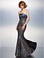 cheap Evening Dresses-Mermaid / Trumpet Strapless Floor Length Lace Vintage Inspired Formal Evening Dress with Lace / Pleats by TS Couture®
