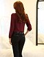 cheap Women&#039;s Blouses &amp; Shirts-Women&#039;s Blouse Solid Colored Tops Shirt Collar Wine Black Pink
