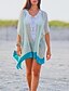 cheap Women&#039;s Swimwear &amp; Bikinis-Women&#039;s Swimwear Cover Up Swimsuit Patchwork White Blue Bathing Suits Solid