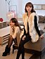 cheap Women&#039;s Furs &amp; Leathers-Fur Vest Fashion  Sleeveless Collarless Faux Fur Party/Casual Vest