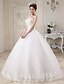 preiswerte Hochzeitskleider-Ball Gown Sweetheart Neckline Floor Length Tulle Made-To-Measure Wedding Dresses with Beading / Appliques by