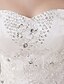 preiswerte Hochzeitskleider-Ball Gown Sweetheart Neckline Floor Length Tulle Made-To-Measure Wedding Dresses with Beading / Appliques by