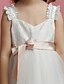 voordelige Bloemenmeisjesjurken-A-lijn vloer lengte bloem meisje jurk - tule mouwloze riemen met lint door lan ting bride®