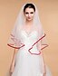 cheap Wedding Veils-One-tier Ribbon Edge Wedding Veil Cathedral Veils with 59.06 in (150cm) Tulle