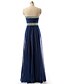 cheap Evening Dresses-A-Line Sparkle &amp; Shine Formal Evening Dress Sweetheart Neckline Sleeveless Floor Length Chiffon with Beading 2021