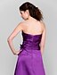 cheap Bridesmaid Dresses-A-Line Sweetheart Neckline Floor Length Taffeta Bridesmaid Dress with Criss Cross / Flower