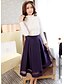 cheap Women&#039;s Skirts-Women&#039;s Casual Midi Skirts, Organza/Satin Micro-elastic
