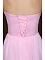 preiswerte Brautjungfernkleider-Eng anliegend Halter Kurz / Mini Chiffon Brautjungfernkleid mit Gerafft durch LAN TING BRIDE®