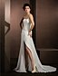 cheap Wedding Dresses-A-Line Sweetheart Neckline Court Train Chiffon Made-To-Measure Wedding Dresses with Beading / Appliques / Criss-Cross by LAN TING BRIDE®