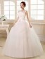 cheap Wedding Dresses-Ball Gown Strapless Floor Length Satin / Tulle Made-To-Measure Wedding Dresses with Sequin / Flower / Side-Draped by