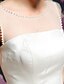 billige Cocktailkjoler-hjemkomst cocktailparty kjole - hvid bolden kjole firkantede ankel-længde satin / silke