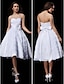 cheap Wedding Dresses-Ball Gown Sweetheart Neckline Knee Length Lace / Taffeta Made-To-Measure Wedding Dresses with Bowknot / Sash / Ribbon / Ruched by LAN TING BRIDE® / Little White Dress