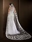 cheap Wedding Veils-One-tier Lace Applique Edge Wedding Veil Cathedral Veils with 118.11 in (300cm) Tulle