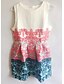 Χαμηλού Κόστους Γυναικεία Φορέματα-Γυναικεία Κομψό στυλ street Βαμβάκι Θήκη Φόρεμα - Συνδυασμός Χρωμάτων, Στάμπα