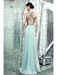 cheap Special Occasion Dresses-Sheath / Column High Neck Floor Length Chiffon Beautiful Back / Keyhole Cocktail Party / Formal Evening Dress with Beading by LAN TING Express