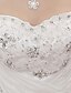 cheap Wedding Dresses-Ball Gown Strapless Court Train Tulle Made-To-Measure Wedding Dresses with Beading / Appliques / Criss-Cross by / Sparkle &amp; Shine