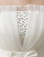 levne Svatební šaty-Svatební šaty Plesové šaty Bez ramínek Bez ramínek Super extra dlouhá vlečka Organza Svatební šaty S Mašle Nabíraná sukně Léto 2023 Svatební párty, dámské oblečení