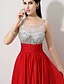 cheap Evening Dresses-A-Line Scoop Neck Floor Length See Through Formal Evening Dress with Beading by