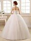 cheap Wedding Dresses-Ball Gown Strapless Floor Length Satin / Tulle Made-To-Measure Wedding Dresses with Sequin / Flower / Side-Draped by