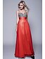 cheap Evening Dresses-Sheath / Column Formal Evening Dress Straps Sweetheart Neckline Sleeveless Floor Length Chiffon with Sequin 2020