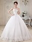 cheap Wedding Dresses-Ball Gown Sweetheart Neckline Floor Length Tulle Made-To-Measure Wedding Dresses with Beading / Appliques by
