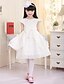 cheap Flower Girl Dresses-Princess Knee Length Flower Girl Dress Homecoming Cute Prom Dress Satin with Lace Elegant Fit 3-16 Years