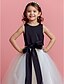 cheap Flower Girl Dresses-Ball Gown Sweep / Brush Train Flower Girl Dress - Satin / Tulle Sleeveless Jewel Neck with Bow(s) / Sash / Ribbon by LAN TING BRIDE®