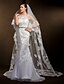 cheap Wedding Veils-One-tier Lace Applique Edge Wedding Veil Cathedral Veils with 102.36 in (260cm) Tulle