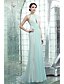 cheap Special Occasion Dresses-Sheath / Column High Neck Floor Length Chiffon Beautiful Back / Keyhole Cocktail Party / Formal Evening Dress with Beading by LAN TING Express