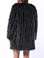 זול פרוות ועור לנשים-מסיבת פרווה מלאכותית ברדס שרוול ארוך אופנת מעיל פרווה / מעיל מזדמן
