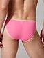 cheap Men&#039;s Briefs Underwear-Men&#039;s Ice Silk Color Block White Black Pink