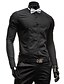 cheap Men&#039;s Shirts-Men&#039;s Solid Colored Shirt - Cotton Business Casual Work White / Black / Spring / Fall / Long Sleeve