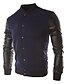 cheap Men&#039;s Jackets &amp; Coats-Men&#039;s Long Sleeve Casual Jacket,Cotton / Polyester / Cotton Blend Solid Black / Blue / Red / Gray