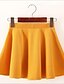 abordables Faldas de mujer-Mujer Vintage Algodón Línea A Faldas Un Color