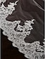 abordables Velos de novia-1 capa Con aplicación de encaje Velos de Boda Catedral con 118,11 en (300cm) Tul