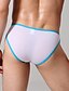 cheap Men&#039;s Briefs Underwear-Men&#039;s Ice Silk Color Block White Black Pink
