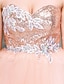 cheap Special Occasion Dresses-Ball Gown Sparkle &amp; Shine Dress Homecoming Cocktail Party Short / Mini Sleeveless Sweetheart Tulle with Crystals Beading Sequin 2023