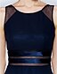 abordables Robes d&#039;Occasions Spéciales-Trapèze Bijoux Traîne Brosse Mousseline de soie Robe avec Avant Fendu par TS Couture®