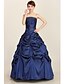 preiswerte Abendkleider-Ballkleid Kleid Formeller Abend Knöchellänge Trägerlos Satin mit Plissee Paillette 2024